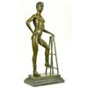 Image 4 : Nude Male bronze Statue on marble