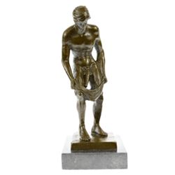 Collector Edition Nude Male bronze Sculpture on marble base