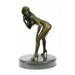 Sexy Erotic bronze Sculpture on marble base