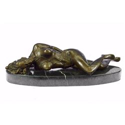 Hot Cast Wicked Game Bondage Girl Bronze Sculpture on marble base