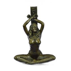Vienna Bergman Erotic Chained Bondage Bronze Statue
