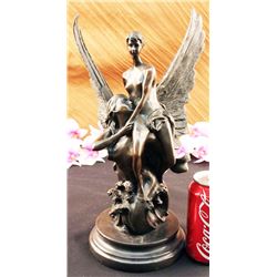 An Angel Rescuing Woman Bronze Sculpture on A Marble base