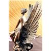 Image 2 : An Angel Rescuing Woman Bronze Sculpture on A Marble base
