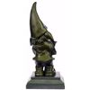 Image 7 : Gnome Dwarf bronze Sculpture on marble base