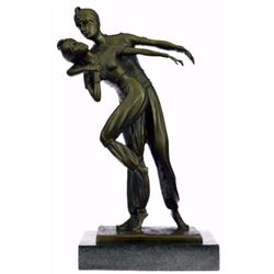 Dancers edition Bronze Sculpture on marble base