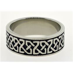 Men's Celtic knot stainless steel band ring