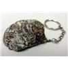 Image 3 : natural quartz crystal silver tone key chain