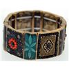 Image 1 : Vintage multi color gemstone stretch bracelet