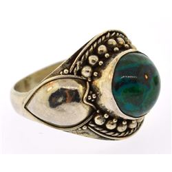 Vintage gemstone sterling silver ring