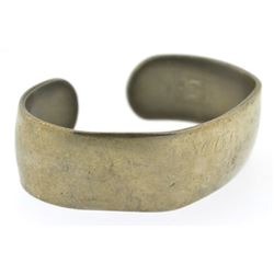 Vintage pewter designer bangle