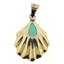 Mexico sterling silver turquoise pendant