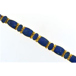 gold plated soldalite bracelet