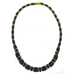 Vintage gold plated sodalite necklace