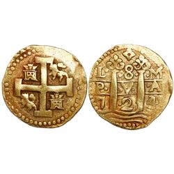 Lima, Peru, cob 8 escudos, 1724/3M.