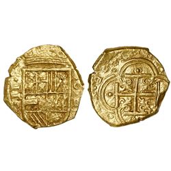 Cartagena, Colombia, cob 2 escudos, 1630, assayer E below mintmark C to right.