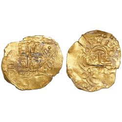 Bogota, Colombia, cob 2 escudos, 1705, no assayer (Arce), from the 1715 Fleet.