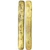 Image 1 : Complete gold "strap" ingot for making oro corriente pieces, marked five times with circular tax sta