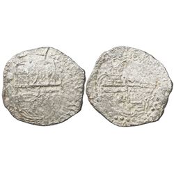 Potosi, Bolivia, cob 8 reales, (16)19(T), Grade-3 quality but certificate missing.
