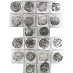 Lot of 10 Potosi, Bolivia, cob 8 reales, Philip III, various assayers (where visible), all Grade 3.