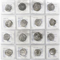 Lot of 8 Potosi, Bolivia, cob 2 reales, Philip III, various assayers (where visible), all Grade-2 qu