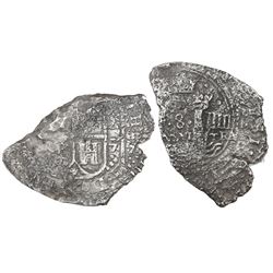 Potosi, Bolivia, cob 8 reales, (16)52E transitional Type I, very rare, ex-Mastalir collection.