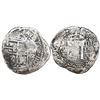 Image 1 : Potosi, Bolivia, cob 8 reales, (16)52E transitional Type IV, ex-Mastalir collection.