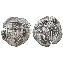 Potosi, Bolivia, cob 8 reales, (16)52E transitional Type IV, ex-Mastalir collection, ex-McClung.