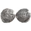 Image 1 : Potosi, Bolivia, cob 8 reales, 1652E, post-transitional (Type VIII/B), 1•PH•6 at top