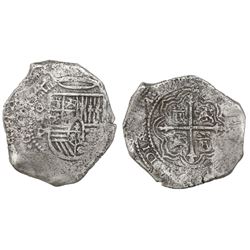 Mexico City, Mexico, cob 8 reales, 1654P.