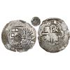Image 1 : Potosi, Bolivia, cob 8 reales, (16)50O, early-style date, with crown-alone (common variety) counterm