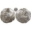 Image 1 : Potosi, Bolivia, cob 8 reales, 1650O, early-style date, with crowned-O countermark on cross.