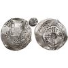 Image 1 : Potosi, Bolivia, cob 8 reales, •1•6•5•(0•) modern 5, assayer O, with crude lions-and-castles counter
