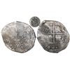 Image 1 : Potosi, Bolivia, cob 8 reales, (1650-1)O, with crowned script-a countermark (rare, attributed to Are