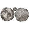 Image 1 : Potosi, Bolivia, cob 8 reales, 1651E, Latin 5, with crown-alone (common variety) countermark on shie