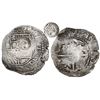 Image 1 : Potosi, Bolivia, cob 8 reales, (1651-2)E, with crowned-o (lower case) countermark on shield.