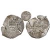 Image 1 : Potosi, Bolivia, cob 4 reales, (1649-50)O, with crowned script-L countermark (extremely rare) on cro