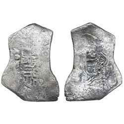 Mexico City, Mexico, cob 8 reales, Charles II, assayer L, rare provenance.