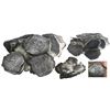 Image 1 : Large clump of 20+ Mexican cob 8 reales, two in front dated 1714.