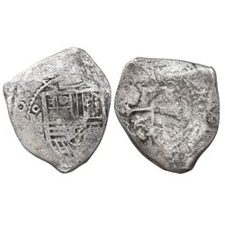 Mexico City, Mexico, cob 8 reales, Charles II, assayer L.
