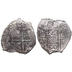 Potosi, Bolivia, cob 4 reales, 1697VR.
