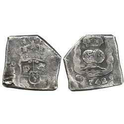 Guatemala, cob 8 reales, 1742J.