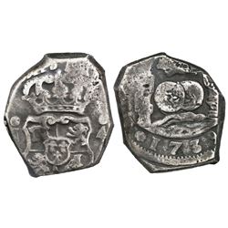 Guatemala, cob 4 reales, 1739J.