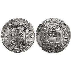 Mexico City, Mexico, 4 reales, Charles-Joanna, "Early Series," assayer R (Latin) at bottom between p