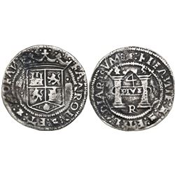 Mexico City, Mexico, 4 reales, Charles-Joanna, "Early Series," assayer R (Latin) at bottom between p