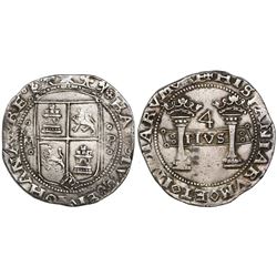 Mexico City, Mexico, 4 reales, Charles-Joanna, "Early Series," assayer P to right, mintmark M to lef