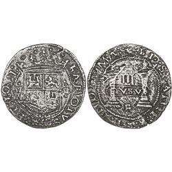 Mexico City, Mexico, 3 reales, Charles-Joanna, "Early Series," assayer R (Gothic) at bottom between 