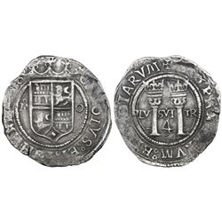 Mexico City, Mexico, 4 reales, Charles-Joanna, "Late Series," assayer O to right, mintmark oM to lef