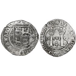 Mexico City, Mexico, 4 reales, Charles-Joanna, "Late Series," assayer O to right, mintmark oM to lef