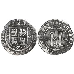 Mexico City, Mexico, 4 reales, Charles-Joanna, "Late Series," assayer O to right, mintmark oM to lef