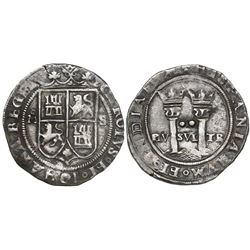 Mexico City, Mexico, 2 reales, Charles-Joanna, "Late Series," assayer S to right, mintmark oM to lef